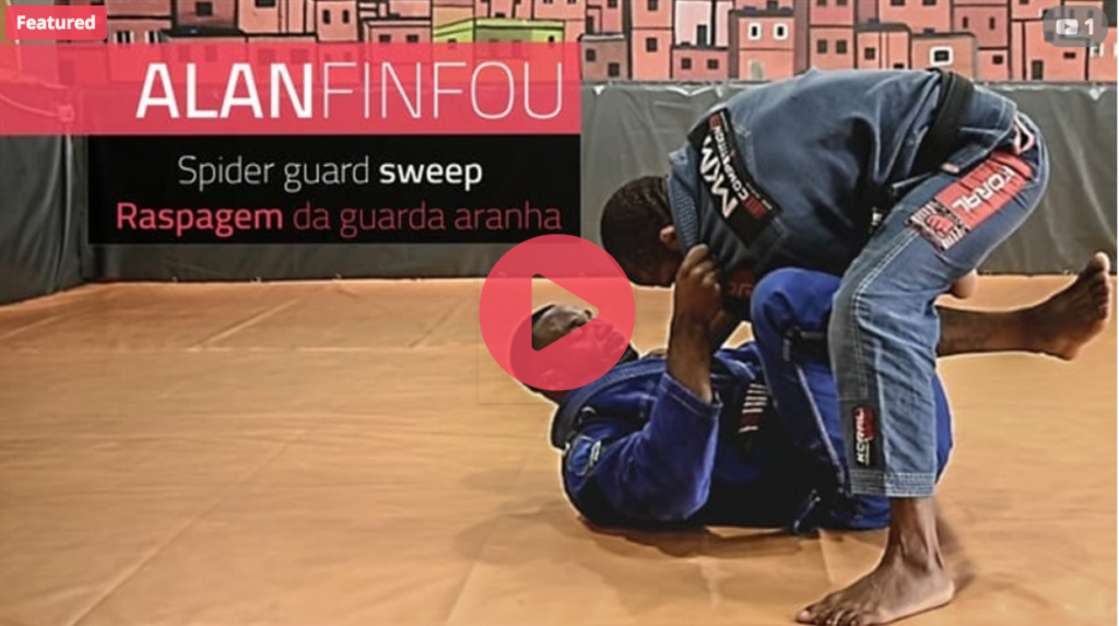 Alan Finfou shows an open guard sweep vs. a standing opponent