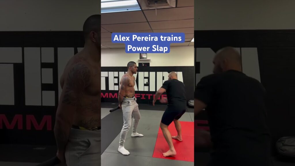 Alex Pereira trains POWER SLAP