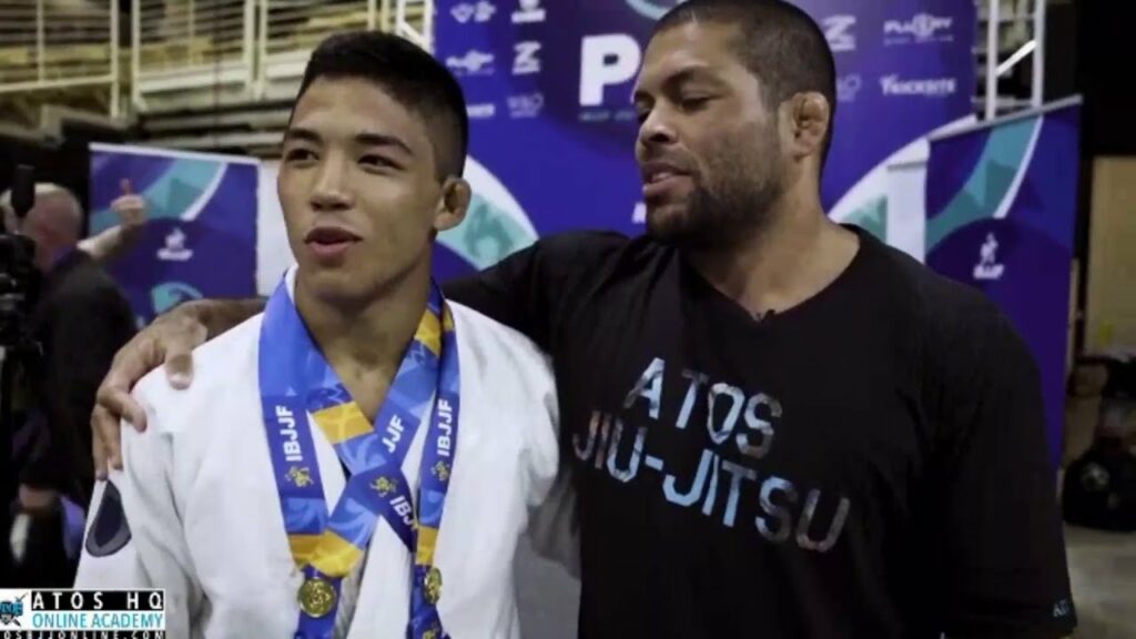 Andy Murasaki PAN 2020 Double Gold Thanking His Coach Andre Galvao