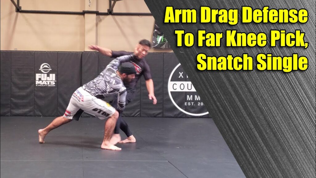 Arm Drag Defense to Knee Pick