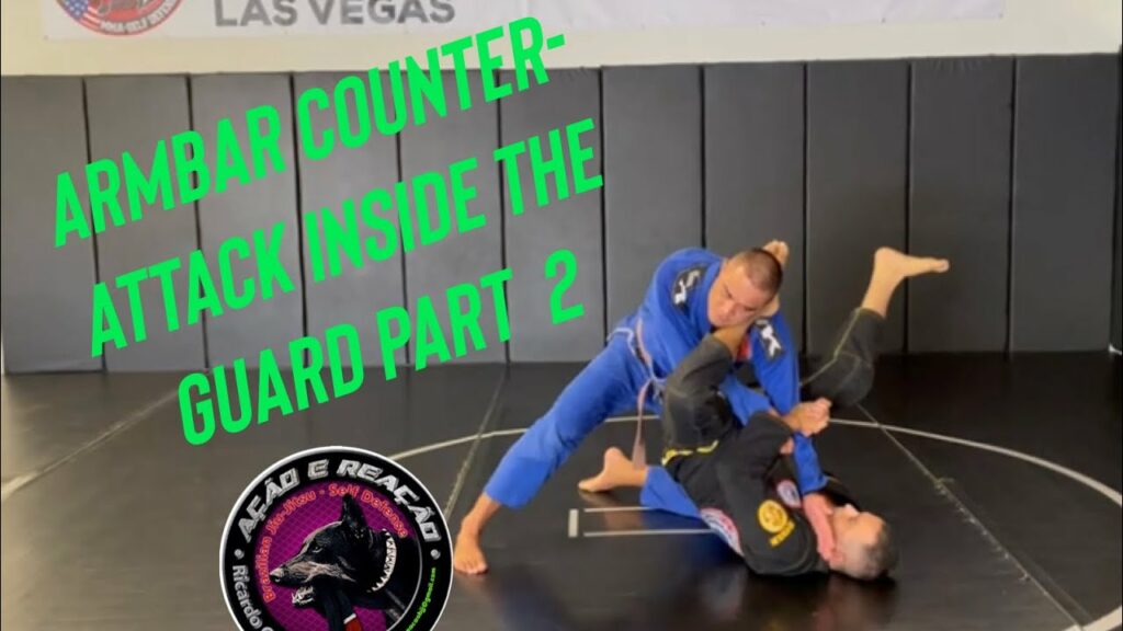 Armbar counter-attack inside the guard