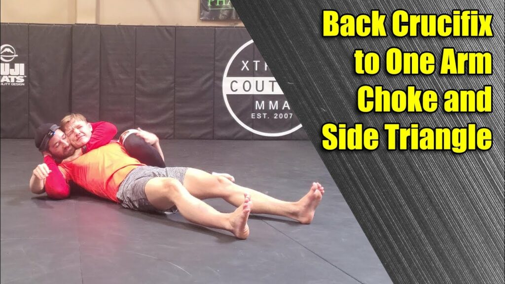 Back Crucifix One Arm Choke and Side Triangle