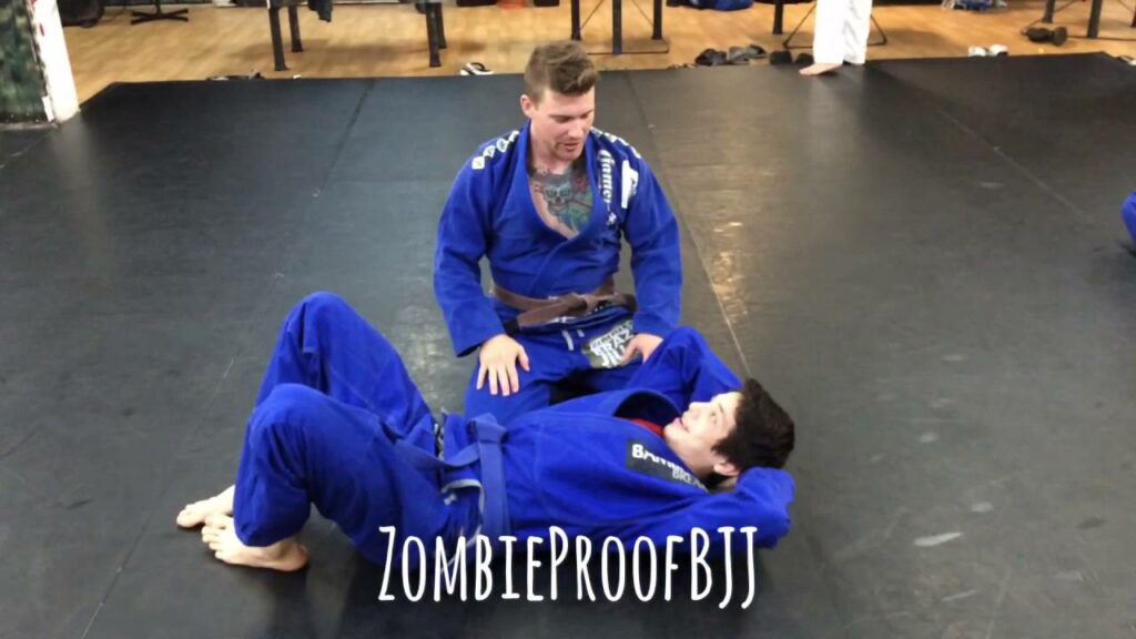 Baseball Bat Choke From Bottom Side - ZombieProofBJJ (Gi)