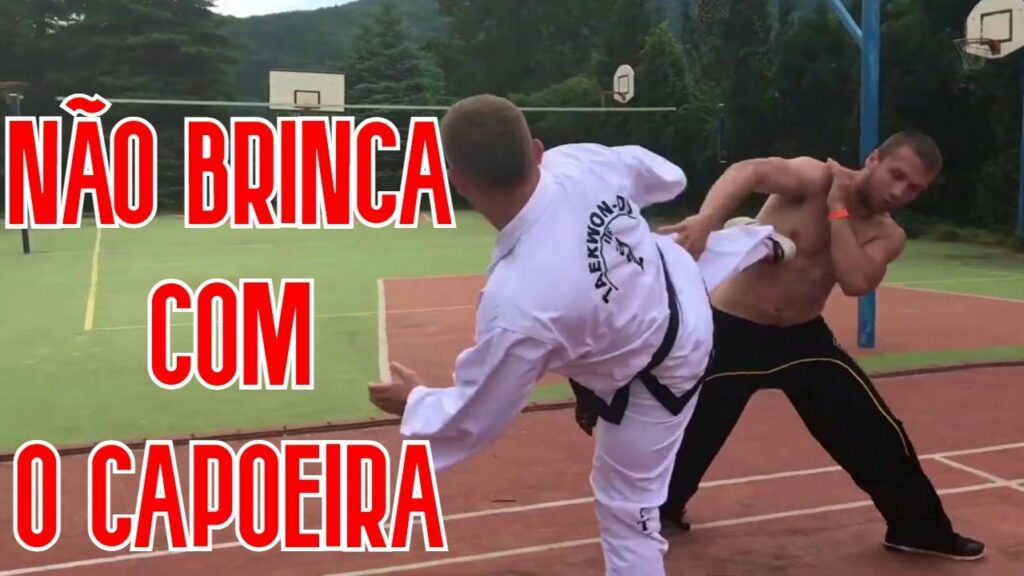 CAPOEIRISTA ACEITA SAIR NA MÃO COM LUTADOR DE TAEKWONDO NA FRENTE DE TODOS E O TEMPO FECHOU