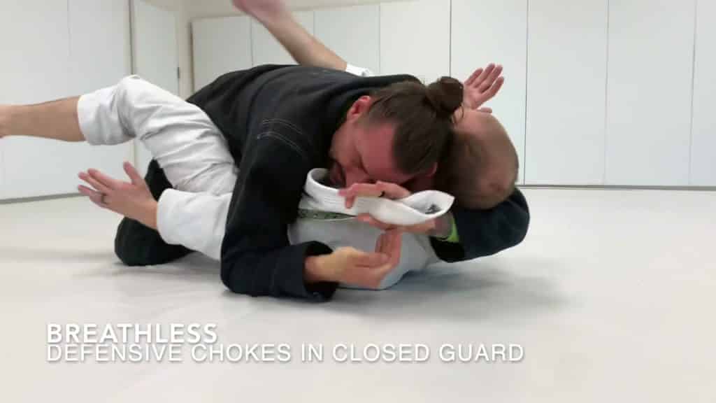 Closed Guard fist Ezekiel Choke  with a Twist