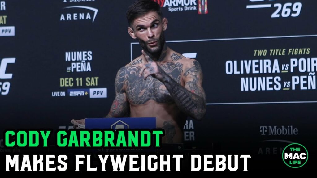 Cody Garbrandt makes weight for flyweight debut with a couple of jokes