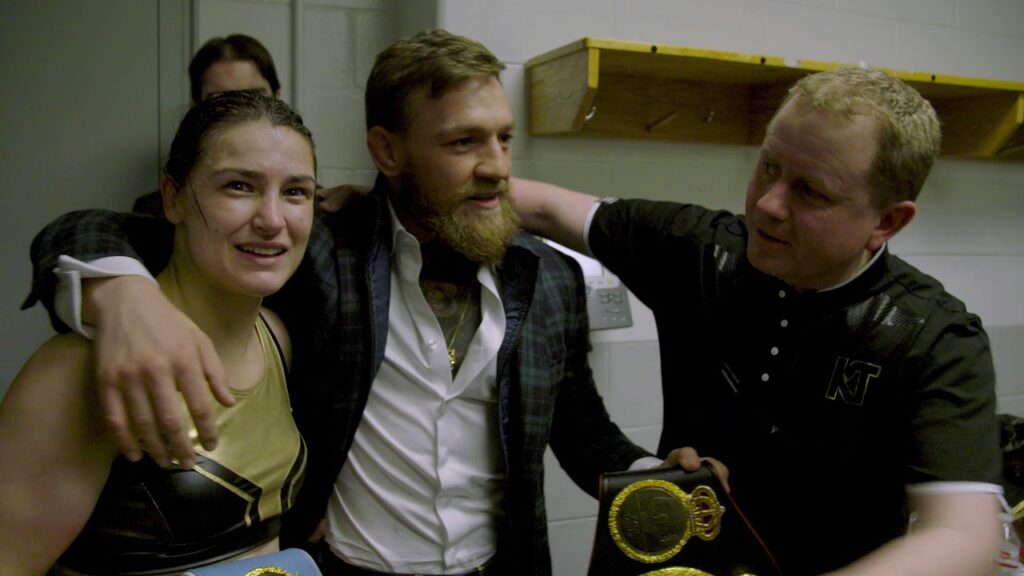 Conor McGregor meets Katie Taylor after her win in Boston throwback (October 2018)