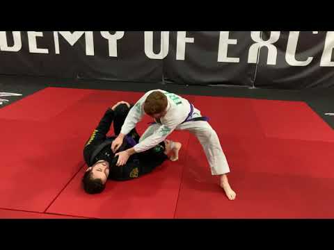 Cross choke from knee slide pass