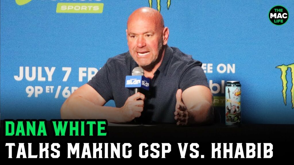 Dana White on trying to make GSP vs. Khabib: "I don't get 'em on f*****g 3-way call"