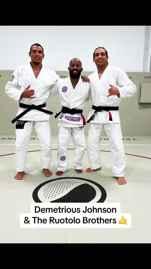 Demetrious ‘Mighty Mouse’ Johnson training with Kade & Tye Ruotolo.