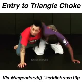 Dogfight to triangle choke by @eddiebravo10p outlastbjj @legendarybjj .