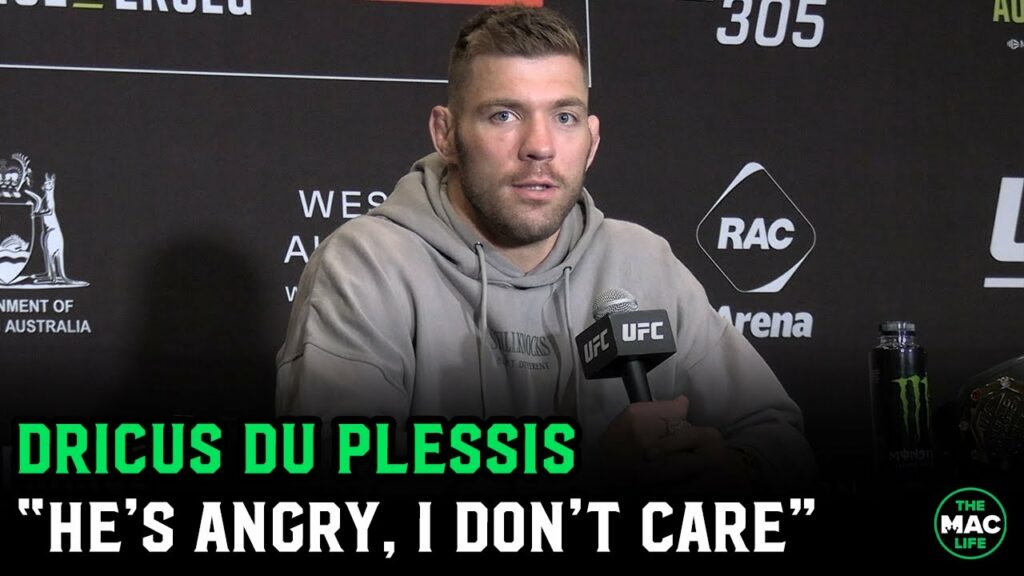 Dricus Du Plessis to Israel Adesanya: “Stop searching for my w*lly on the internet, it's weird"