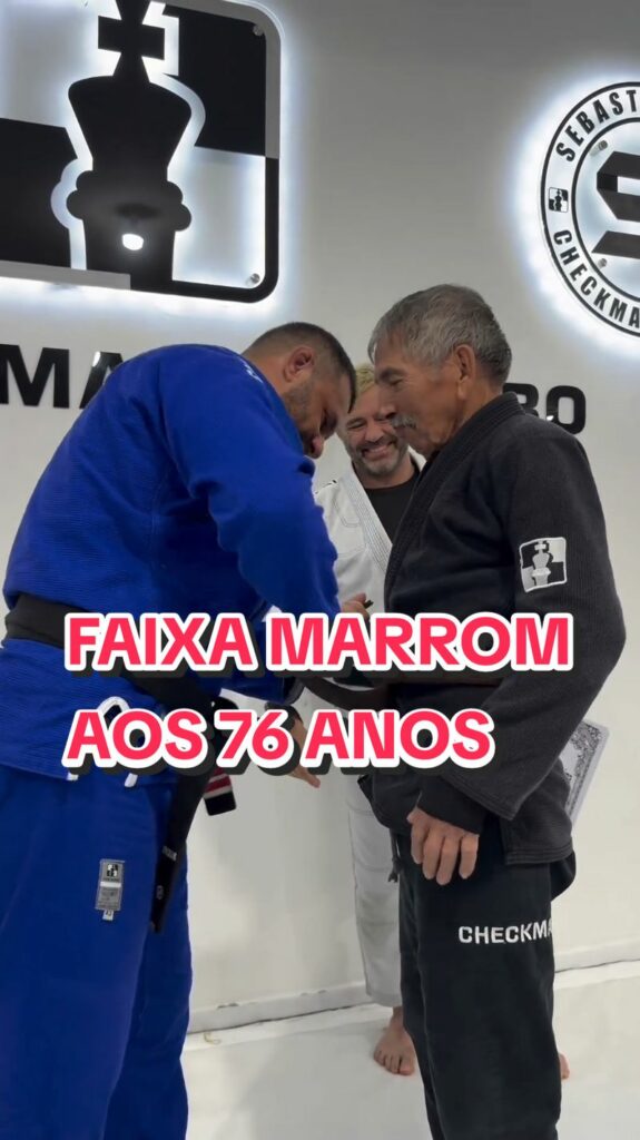 EXEMPLO!!! Faixa Marrom aos 76 anos,    RESPECT!! Brown belt at age 76,    Est