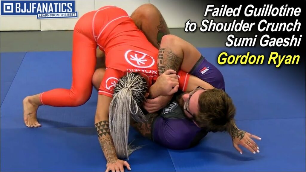 Failed Guillotine to Shoulder Crunch Sumi Gaeshi by Gordon Ryan