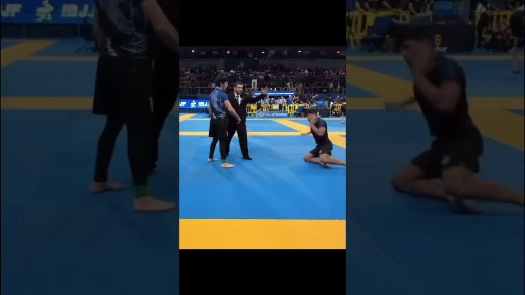 Fight Breaks out in a Grappling Match BJJ DQ Pushed Down Reacts Like Soccer Player 😂 NOGI IBJJF Euro