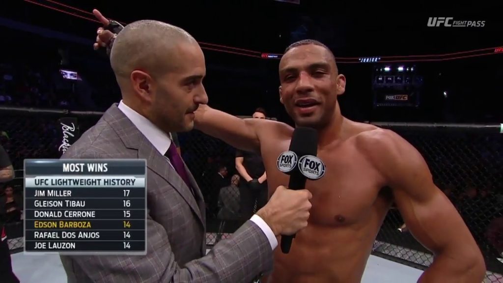 Fight Night Milwaukee: Edson Barboza Octagon Interview