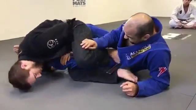 Guard pass to foot lock