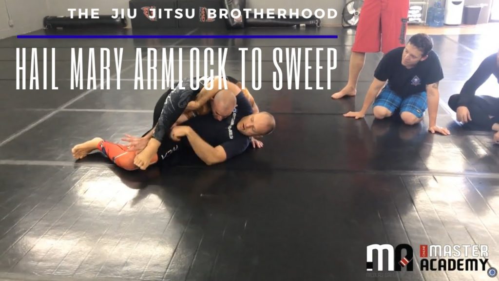 Hail Mary Sweep and Armlock from Bottom Side  | Jiu Jitsu Brotherhood