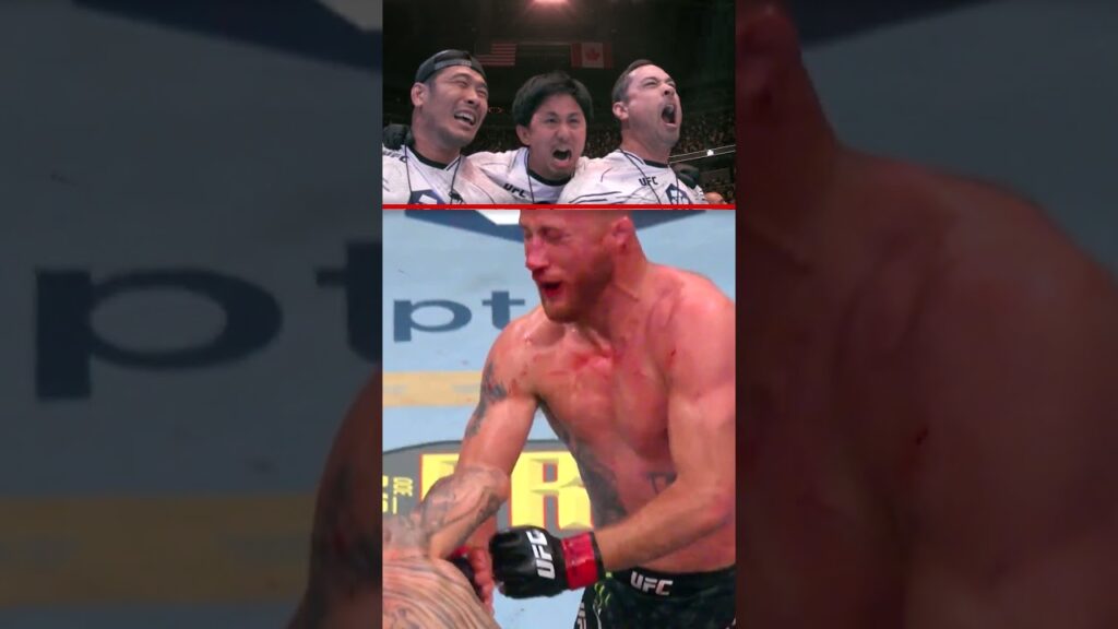 Holloway's Corner Reaction 😳 #ufc300