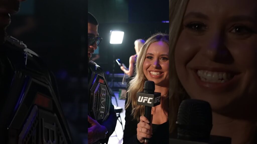 Ilia Topuria Reacting to getting the BONUSSS! 👀 #ufc308