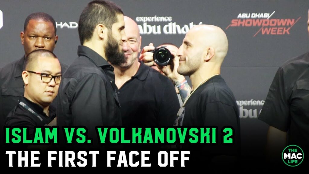 Islam Makhachev vs. Alexander Volkanovski II Face Off