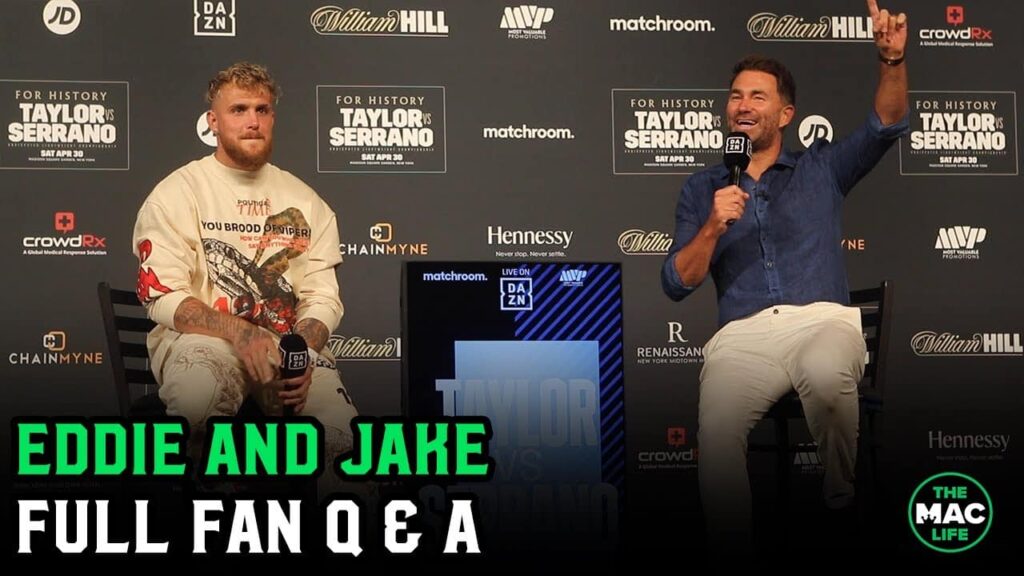 Jake Paul and Eddie Hearn Full Fan Q&A: “Jake, who cuts your hair?”