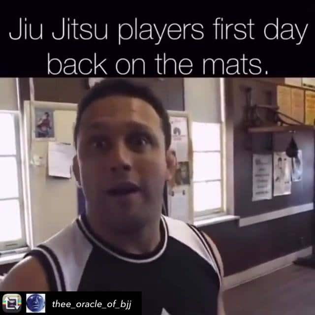 Jiu Jitsu Players first day back on the mats