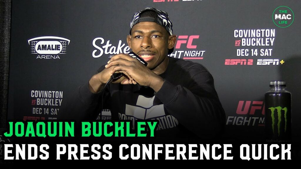 Joaquin Buckley ends press conference after one question: 'I'm coming for that title'