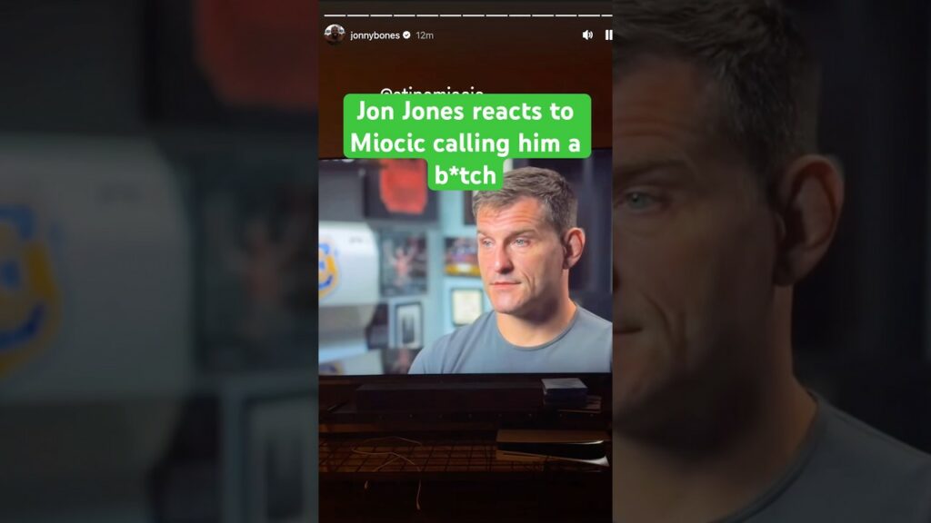 Jon Jones reacts to Stipe Miocic calling him a b*tch