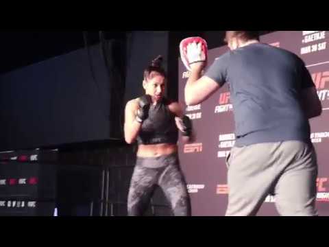 Karolina Kowalkiewicz Flaunts Her Hand Speed at UFC Philadelphia Open Work Outs