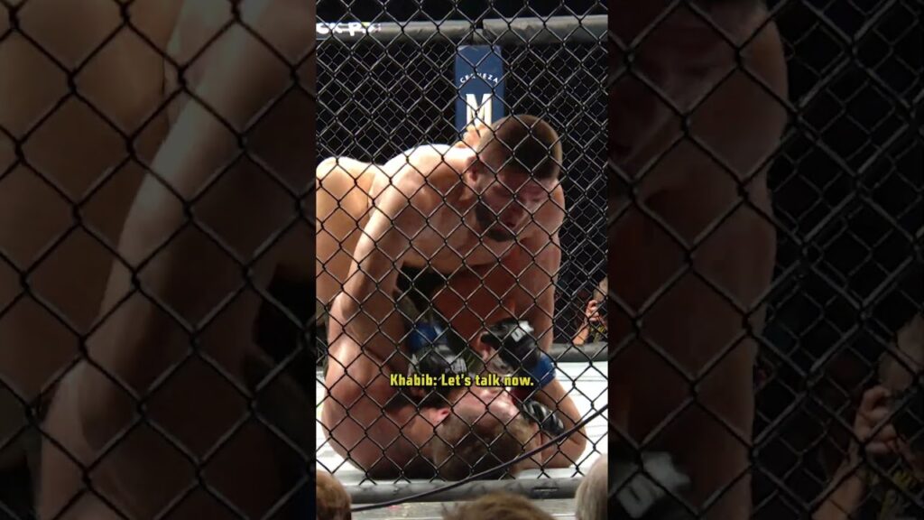 Khabib was TALKING to Conor McGregor mid fight! 😳 #nocommentary