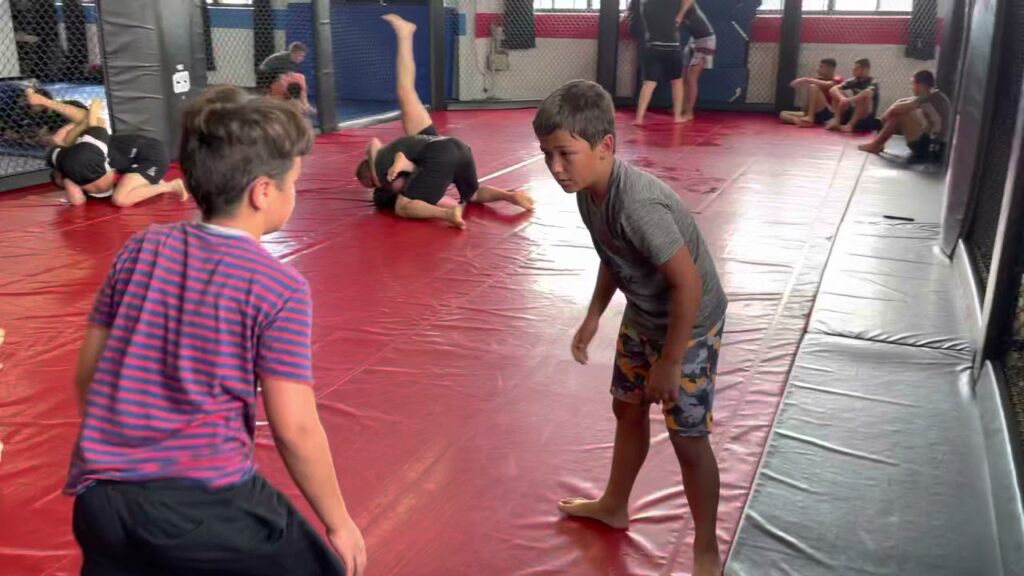 Kids scrambling at Tristar Gym morning practice