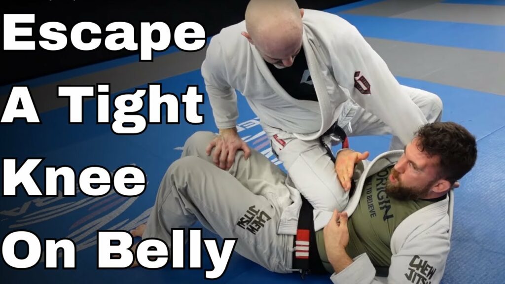 Knee on Belly Escape against Tight Top Pressure in BJJ