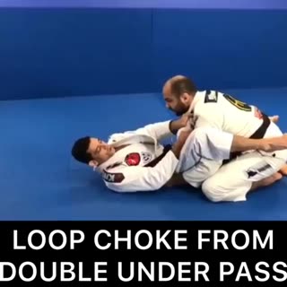 LOOP CHOKE FROM DOUBLE UNDER PASS BY @dbeleza .  BJJ Fanatics