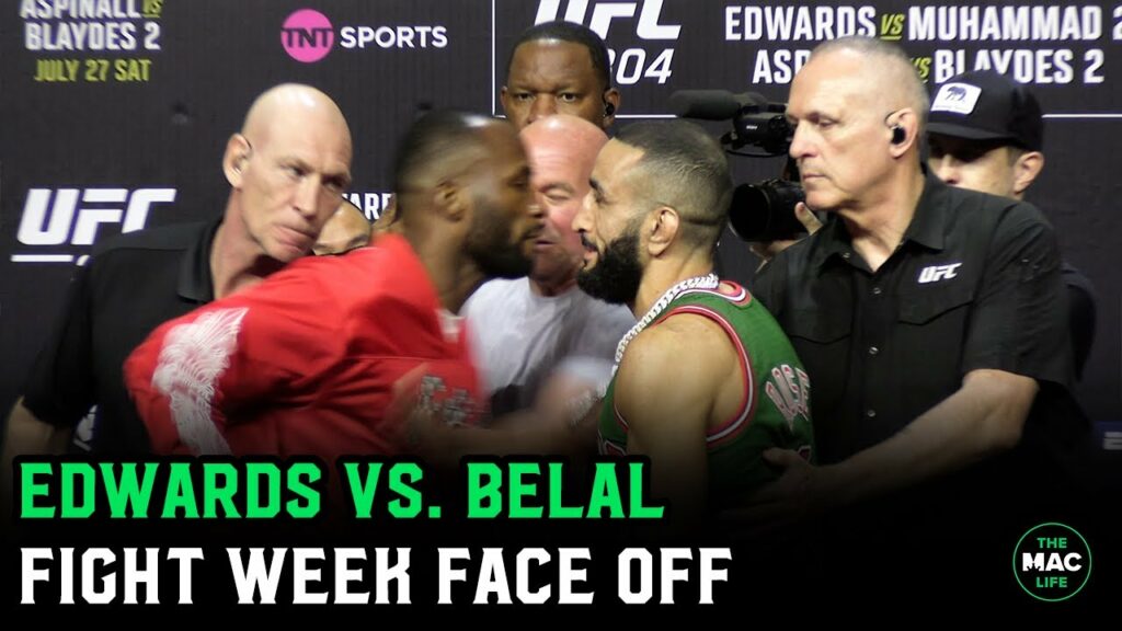 Leon Edwards fails to make Belal Muhammad flinch at Face Off | UFC 304