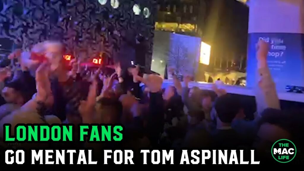 London fans go mental for Tom Aspinall's win at UFC London