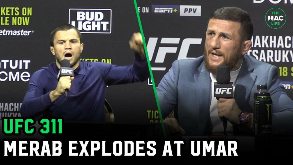 Merab explodes at Umar Nurmagomedov: "You're a piece of S***!" | UFC 311 Press Conference