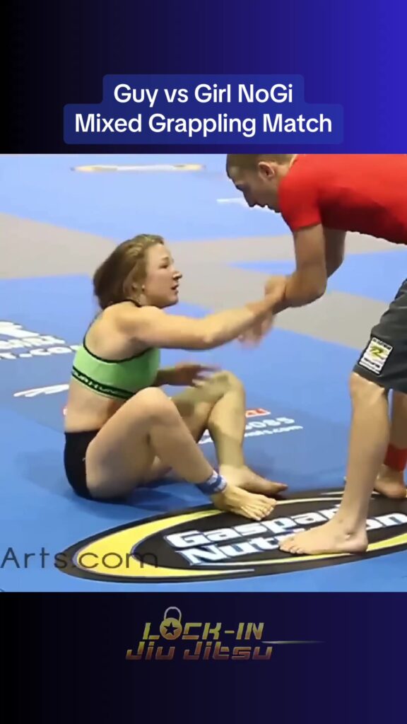 Mixed NoGi Grappling Match: Guy vs Girl