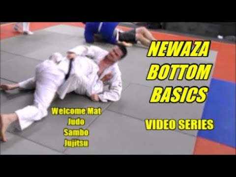 NEWAZA BOTTOM BASICS BOTH FEET TOMOE NAGE ROLLOVER TO JUJI GATAME