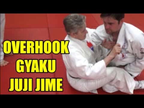 OVERHOOK GYAKU JUJI JIME  Lapel Strangle from Bottom Position