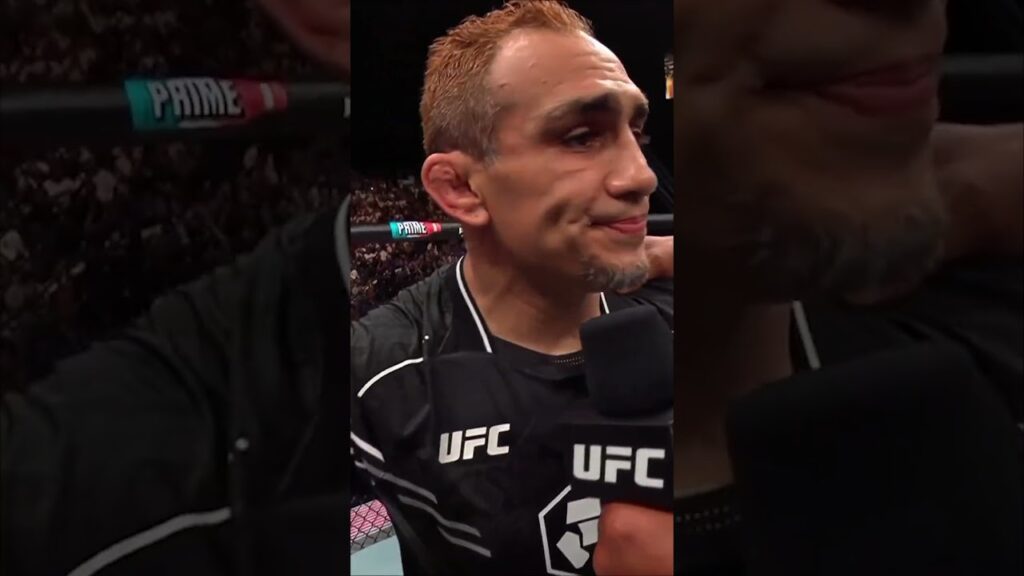 One glove in the Octagon & one going home. Will we see Tony Ferguson fight again? 🤔 #UFCabudhabi