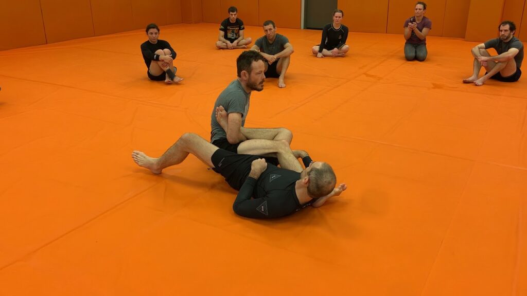 Over/Under (Saddle) Escape to 50/50 Crossbody Ankle Lock Finish