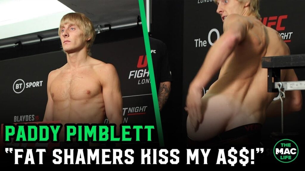 Paddy Pimblett mooneys media: "For those fat-shamers, kiss my a**!"