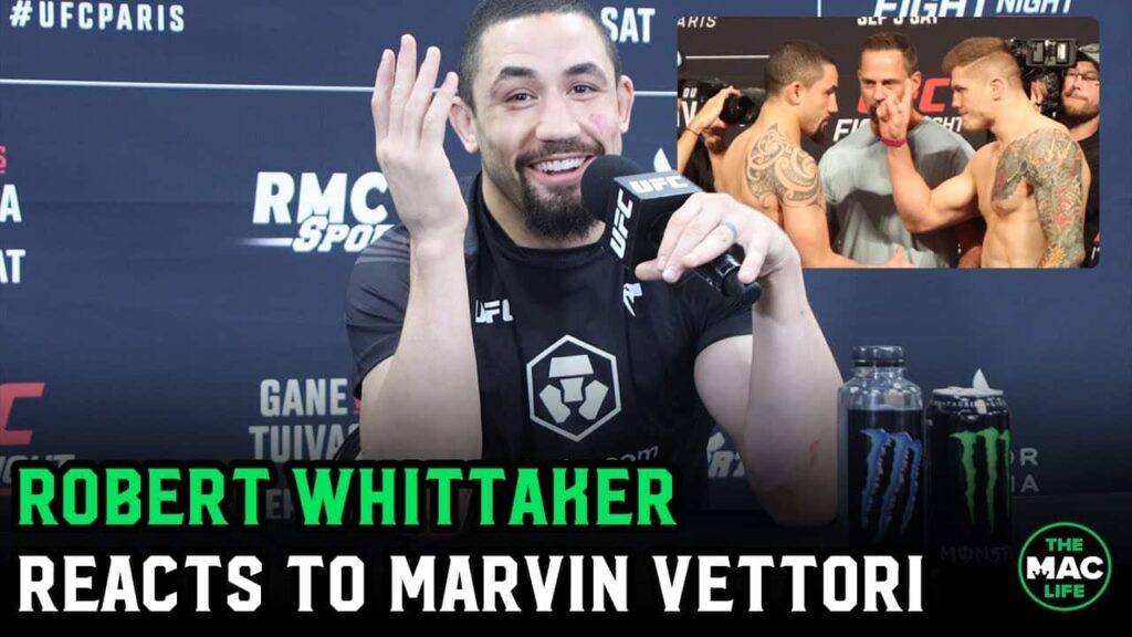 Robert Whittaker reacts to Marvin Vettori's handshake trick: "He wanted to annoy me and it did"