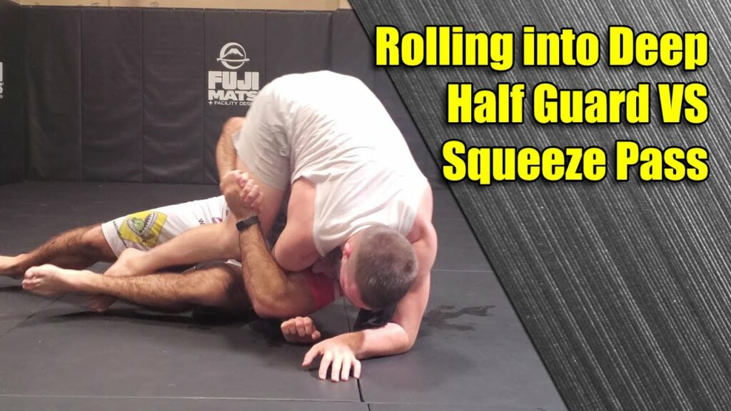 Rolling into Deep Half Guard vs the Squeeze Pass