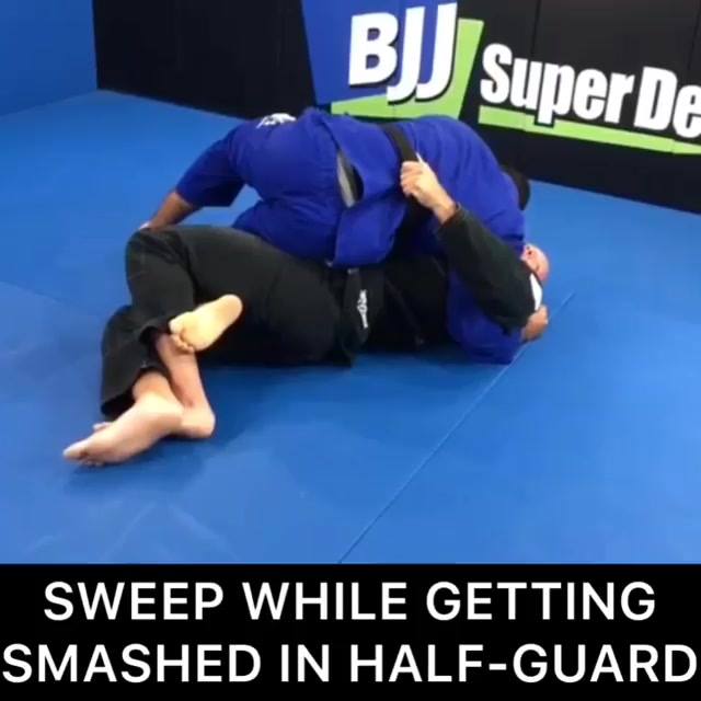 Sweep While Getting Smashed in Half Guard by Josh Roth