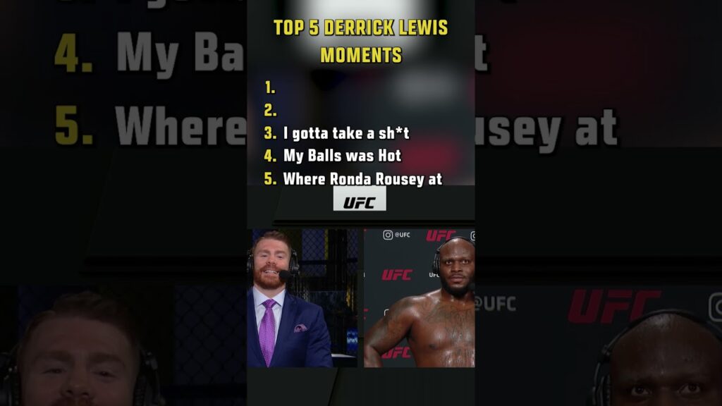 TOP 5 Derrick Lewis Moments 🤣 #shorts