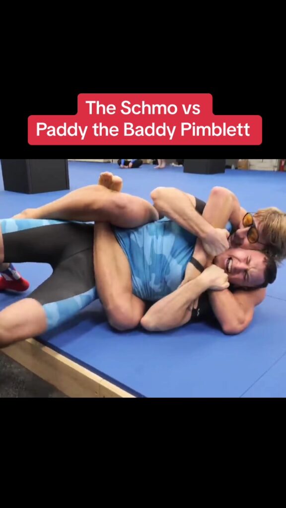 The Schmo grappling with UFC Lightweight  Paddy ‘The Baddy’ Pimblett.