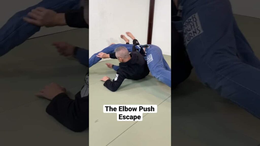 The elbow push escape vs side control works together with the biceps push escape shown previously.