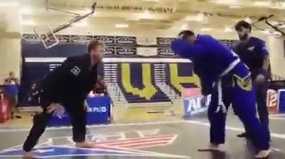 There's nothing as primal as watching two spazzy white belts go at it